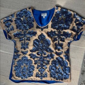 Nieman Marcus Tracy Reese for Target Vibrant Blue sequins Blouse